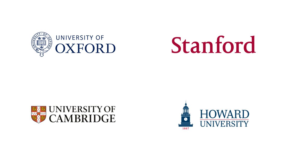 Partner include University of Oxford, Stanford, University of Cambridge and Howard University and more than 250 other leading universities